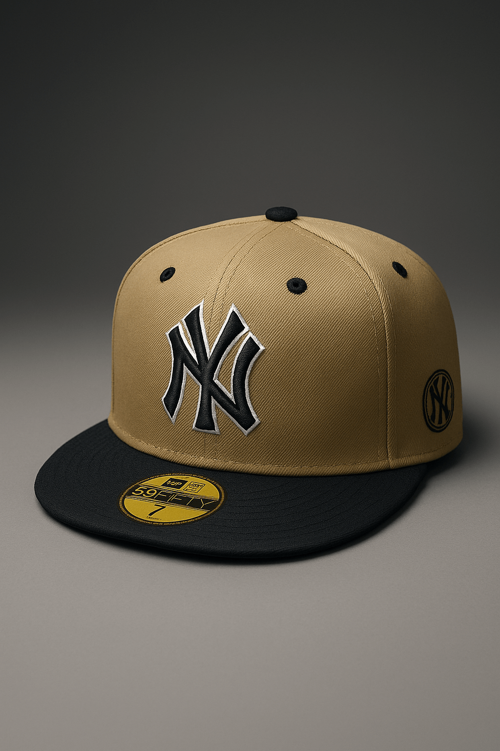 Gorra New Era 59FIFTY New York Yankees Beige con Visera Negra