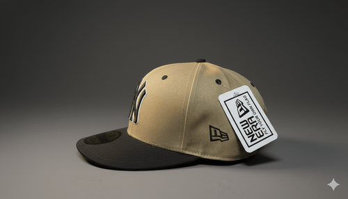 Gorra New Era 59FIFTY New York Yankees Beige con Visera Negra